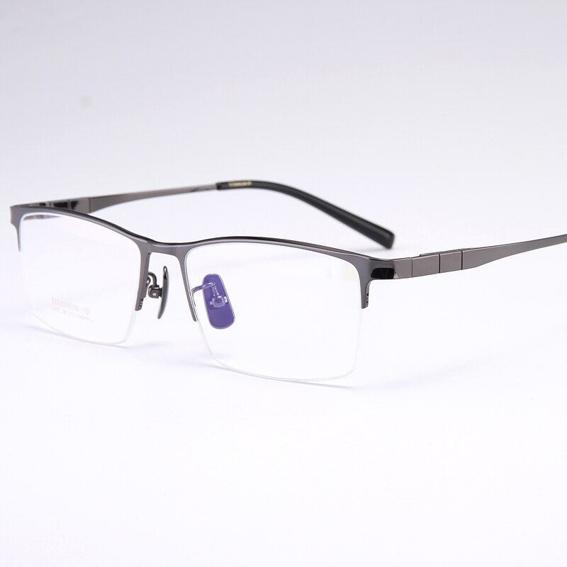 Bclear Men's Full Rim Square Titanium Eyeglasses Frame My91077 - Lightweight Durable Glasses for Work, Reading & Everyday Use