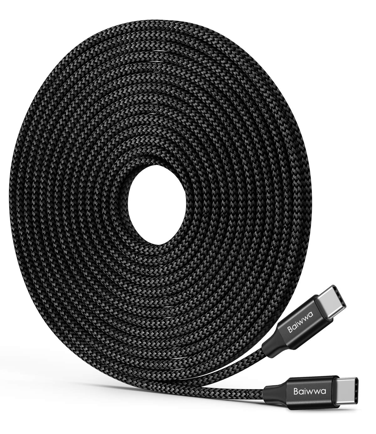 6M Extra Long USB C to USB C Cable - 60W Fast Charging PD Braided Cord - Compatible with Galaxy S20/S21/Note 20/Plus/Ultra, MacBook, iPad Air/Pro 2020/2021, Pixel - Perfect for Home, Office & Travel Charging