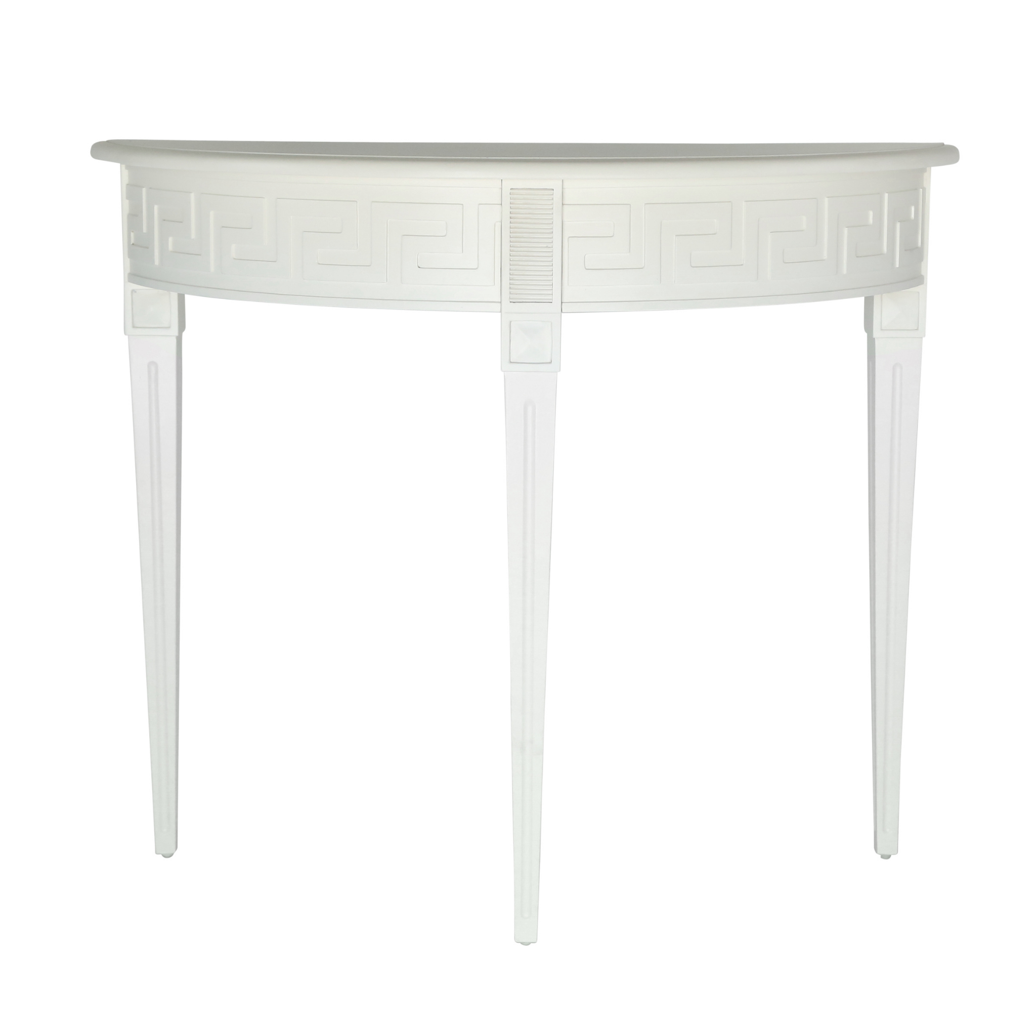 Elegant Athena Demilune Table - Half Moon Console Table with Wooden Finish for Entryway, Living Room & Hallway Decor - Perfect for Small Spaces & Home Organization