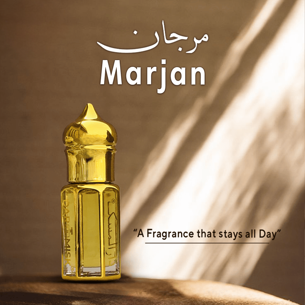 12ml Pure Marjaan Perfume Attar Oil for Women & Men - Long Lasting Arabian Fragrance Oil for Daily Wear, Special Occasions & Gift Giving