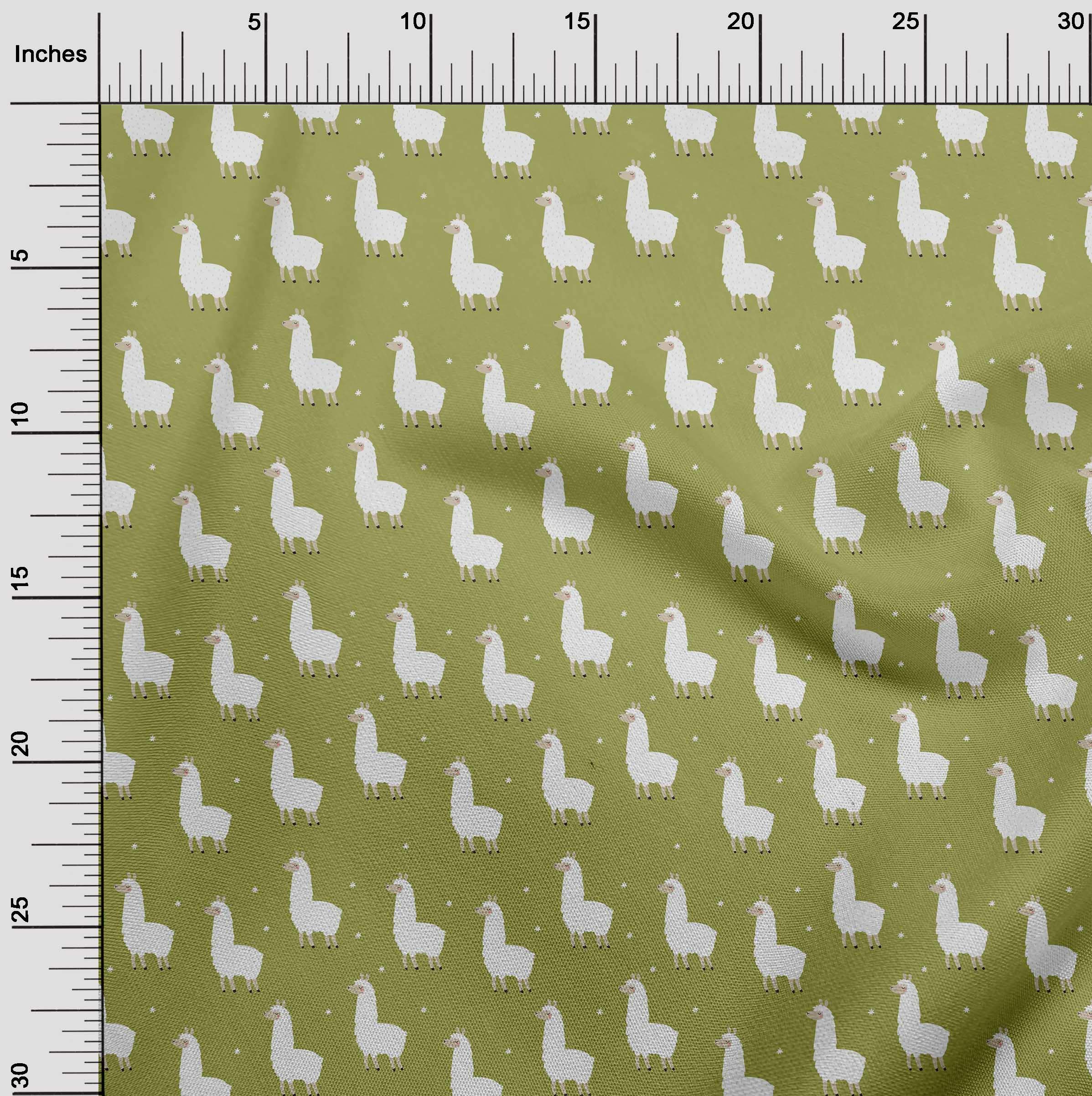 Premium Olive Green Polyester Spandex Fabric - 56