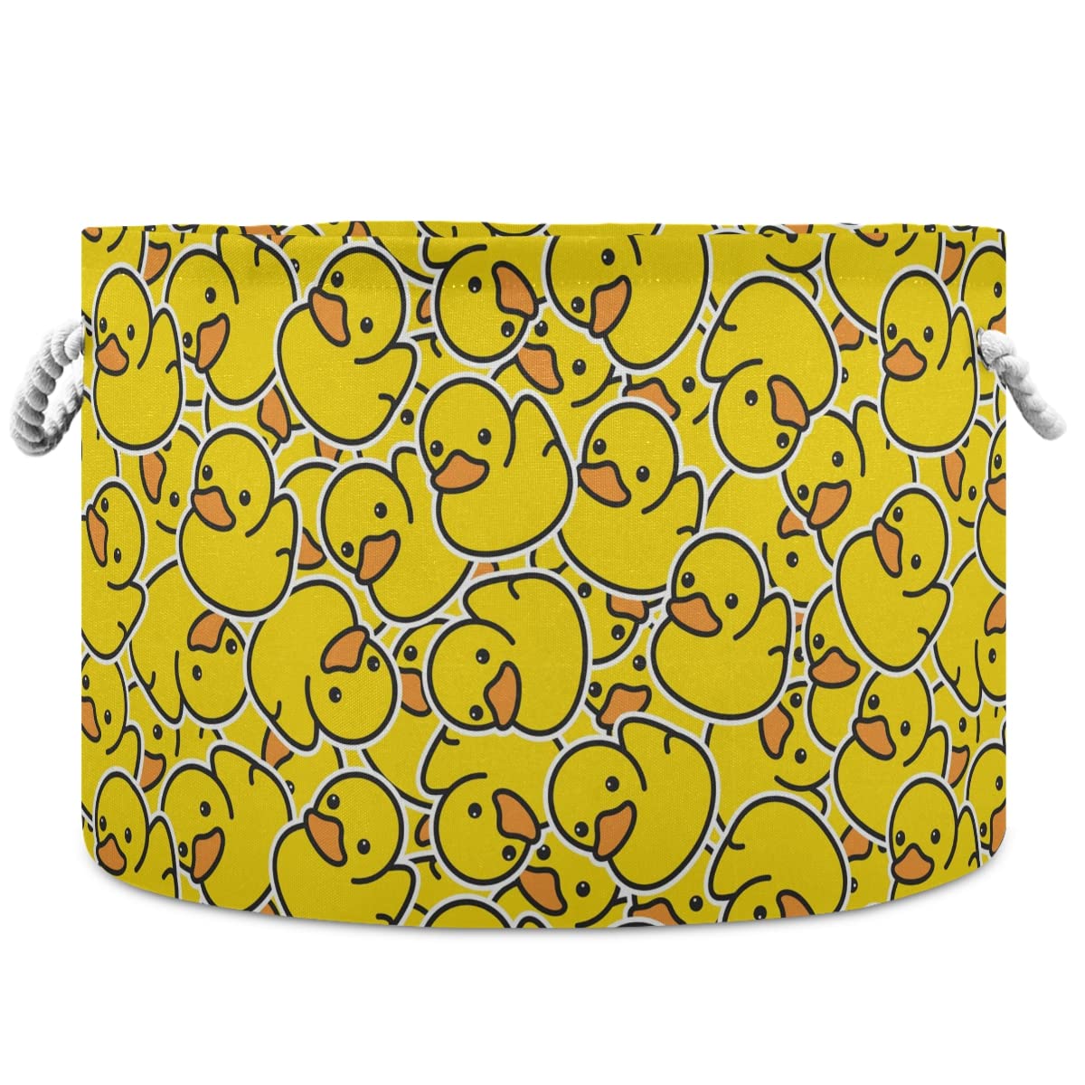 Large Rubber Duck Toy Storage Basket - Kids Laundry Hamper for Nursery, Clothes, Toys & Books - Waterproof Organizer Bin for Playroom, Bedroom & Bathroom Decor