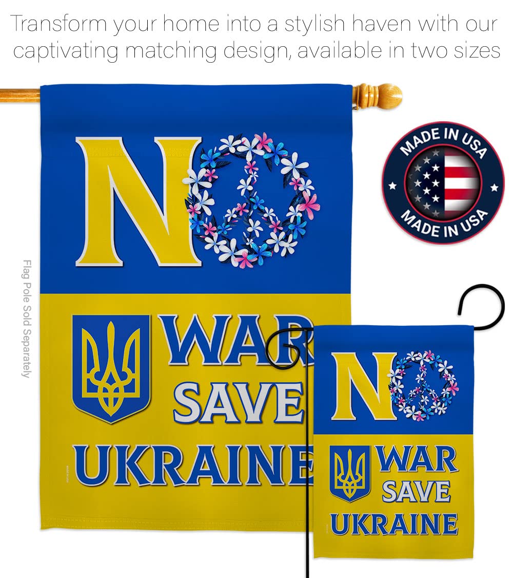 Breeze Decor Ukraine Support Garden Flag - Double-Sided Yard Banner for Home & Outdoor Decor