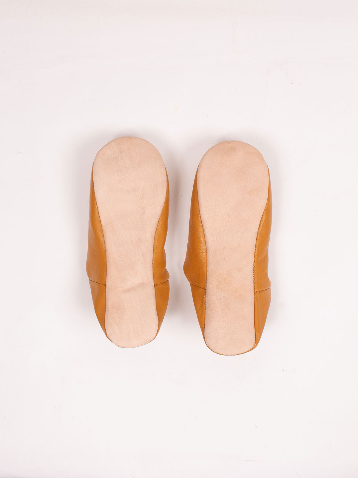 Authentic Moroccan Men's Babouche Slippers - Soft Leather Comfort Shoes in Ochre Color | Perfect for Home, Lounge & Cultural Fashion