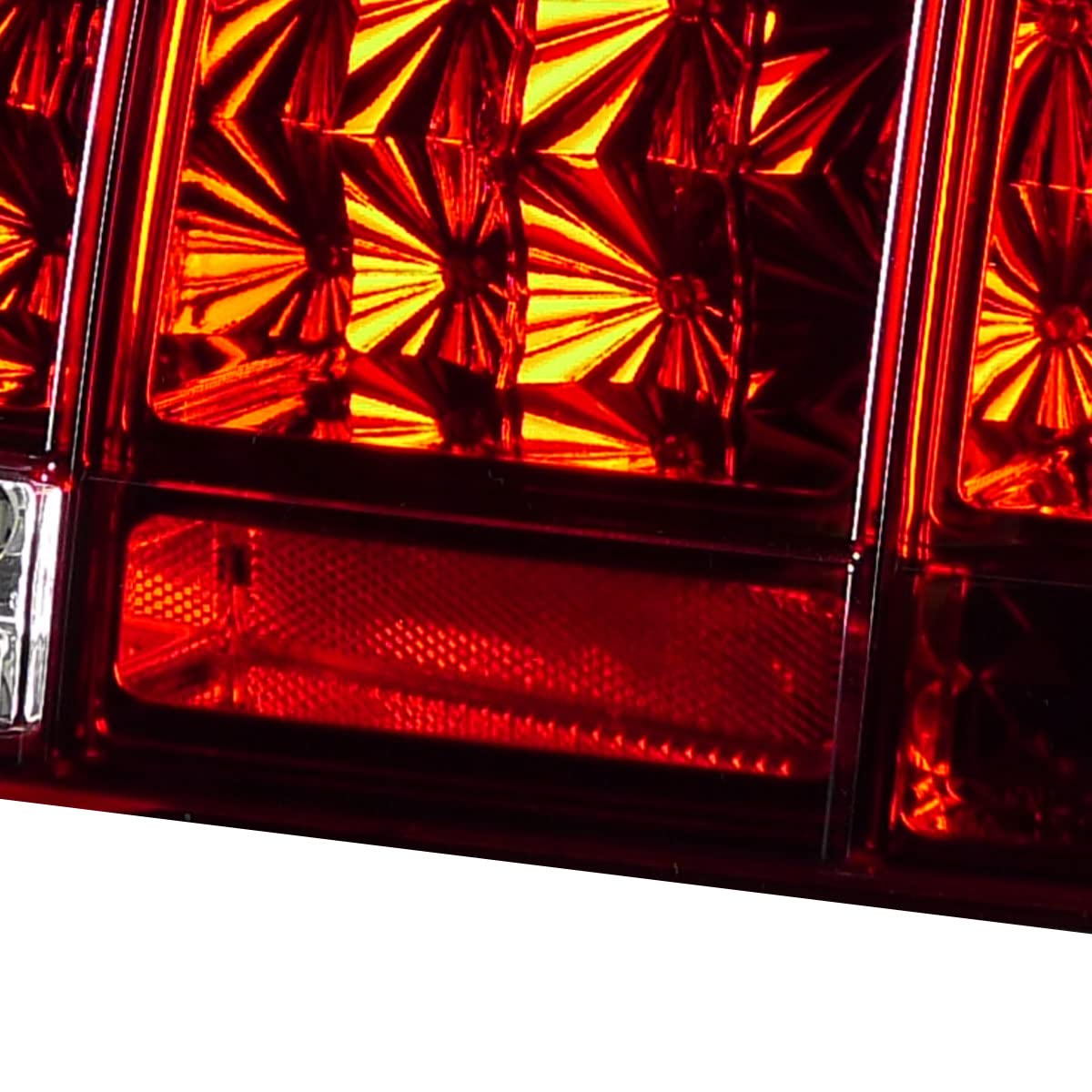 05-09 Red Clear LED Sequential Turn Signal Tail Lights & Brake Lamps - Compatible with Select Vehicle Models | Enhance Visibility & Style for Night Driving & Car Shows