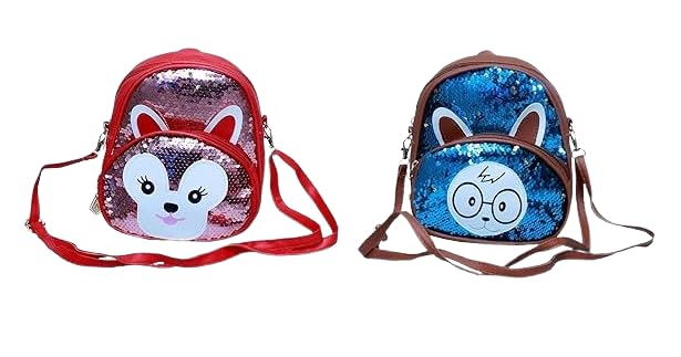 Sparkly Sequin Mini Backpack for Girls Ages 3-6 | Glitter Daypack & Crossbody Shoulder Bag | 2-Pack Kids' Fashion Accessories | Perfect for School, Parties & Everyday Use