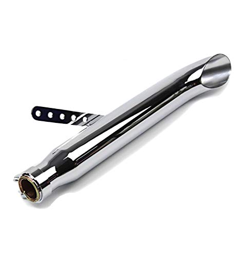 Chrome CB6733 Exhaust Pipe for Cafe Racer & Cruiser Motorcycles - High-Performance Muffler for Street Bikes, Custom Builds & Vintage Restoration Projects