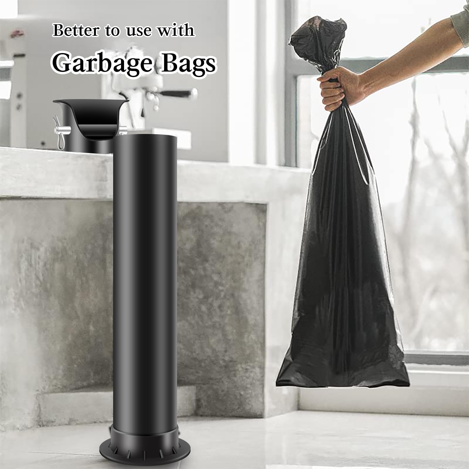 Professional Espresso Coffee Knock Box for Baristas - Heavy Duty Commercial Espresso Grounds Bin with Removable Garbage Bags & Cleaning Towels - Perfect for Coffee Shops, Restaurants & Home Baristas