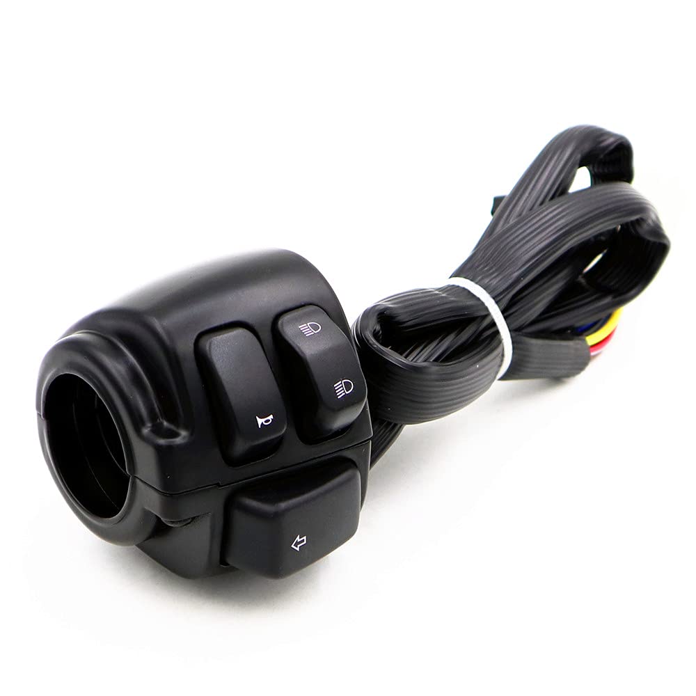 Harley Davidson Handlebar Control Switch Kit with Wire Harness - Turn Signals, Horn & Light On/Off Switch for 1996-2012 Models - Perfect for Motorcycle Customization & Road Safety Upgrades