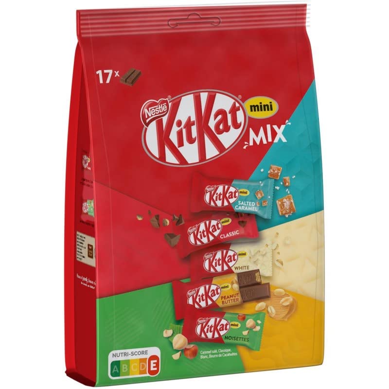 Nestle KitKat Mini Mix 240g - Assorted Chocolate Bars Variety Pack (3-Pack) - Crunchy Wafer Chocolate Snacks for Sharing - Perfect for Office, Parties & Gift Giving