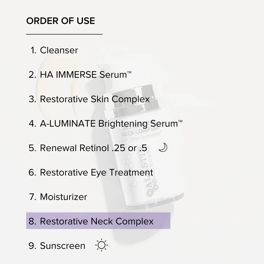 Alastin Restorative Neck Complex - Anti-Aging Neck Cream for Wrinkles & Firming - Hydrating & Lifting Treatment for Women & Men - Perfect for Nighttime Skincare Routine & Daily Use
