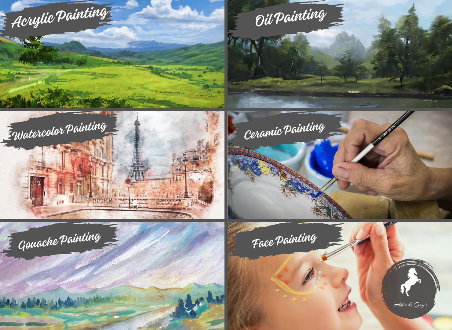Professional Acrylic Paint Brushes Set of 10 - Artist Quality Brushes for Canvas, Face & Body Painting | Oil & Acrylic Painting Tools for Beginners & Professionals | Perfect for DIY Art Projects, Home Decor & Crafting