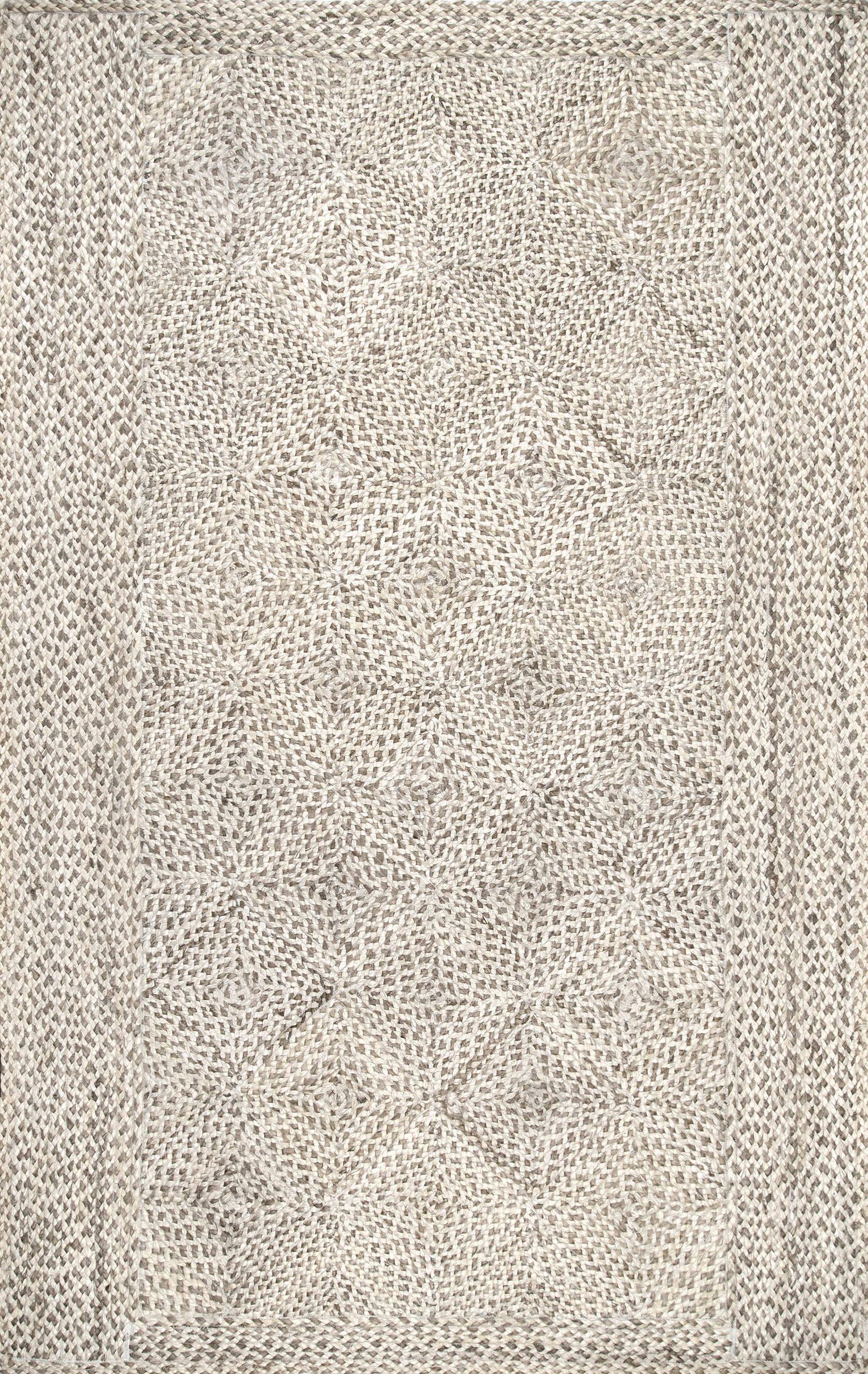 Celestine Jute Trellis Rug - Light Beige Natural Fiber Floor Mat for Boho Chic Living Room, Bedroom & Patio Decor