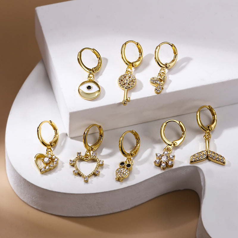 18K Gold Evil Eye Hoop Earrings for Women - Hypoallergenic Dainty Eyeball Hoops - Perfect for Everyday Wear, Gift Giving & Spiritual Protection