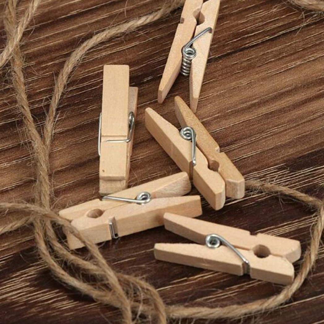 10 Pack DIY Kraft Paper Photo Frames with Wooden Clips & Jute Twine - Eco-Friendly Cardboard Picture Frames for Wall Decor, Scrapbooking, Wedding Photos and Home Display