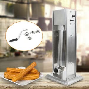 Premium 5L Stainless Steel Commercial Churros Maker Machine - Manual Spanish Churrera for Restaurants, Cafes & Street Food Vendors - Perfect for Making Fresh Churros, Donuts & Fried Pastries