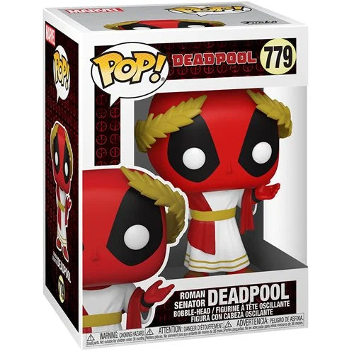 Deadpool 30th Anniversary Roman Senator Pop! Vinyl Figure #779 - Funko Pop Collectible for Marvel Fans, Office Decor & Gift Idea