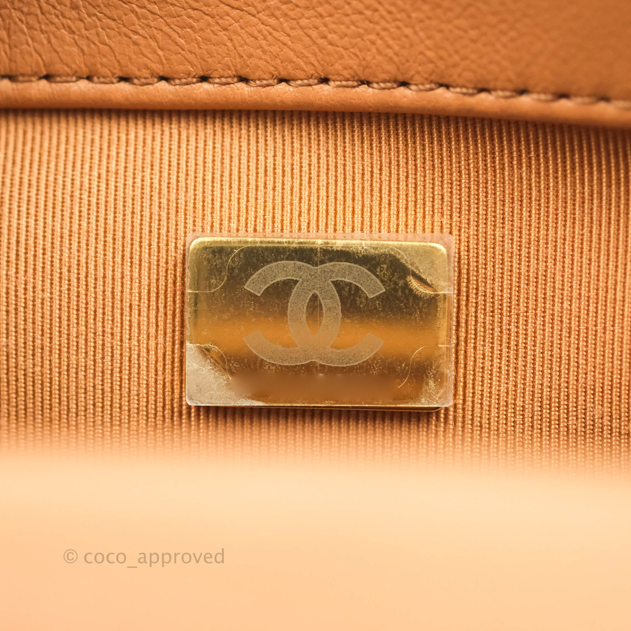 Authentic Chanel 19 Small Handbag in Caramel Dark Beige Lambskin with Mixed Hardware - 21K Collection | Luxury Crossbody Bag for Women, Perfect for Date Night & Special Occasions
