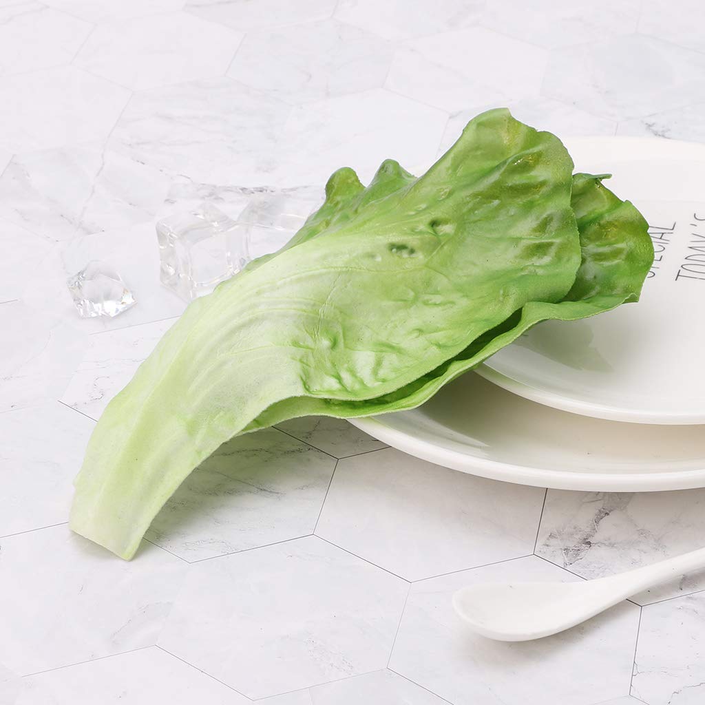 Artificial Lettuce Leaves - Realistic Fake Vegetable Simulation for Home Decor, Kitchen Cabinet, Party & Wedding Decoration | Lifelike Greens for Table Centerpieces, Food Displays & Photography Props