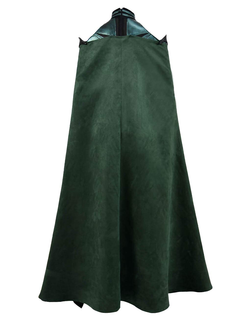 VOSTE Women's Halloween Costume - Green PU Cloak Outfit for Cosplay & Dress Up Parties | Perfect for Halloween, Cosplay Events, and Themed Parties