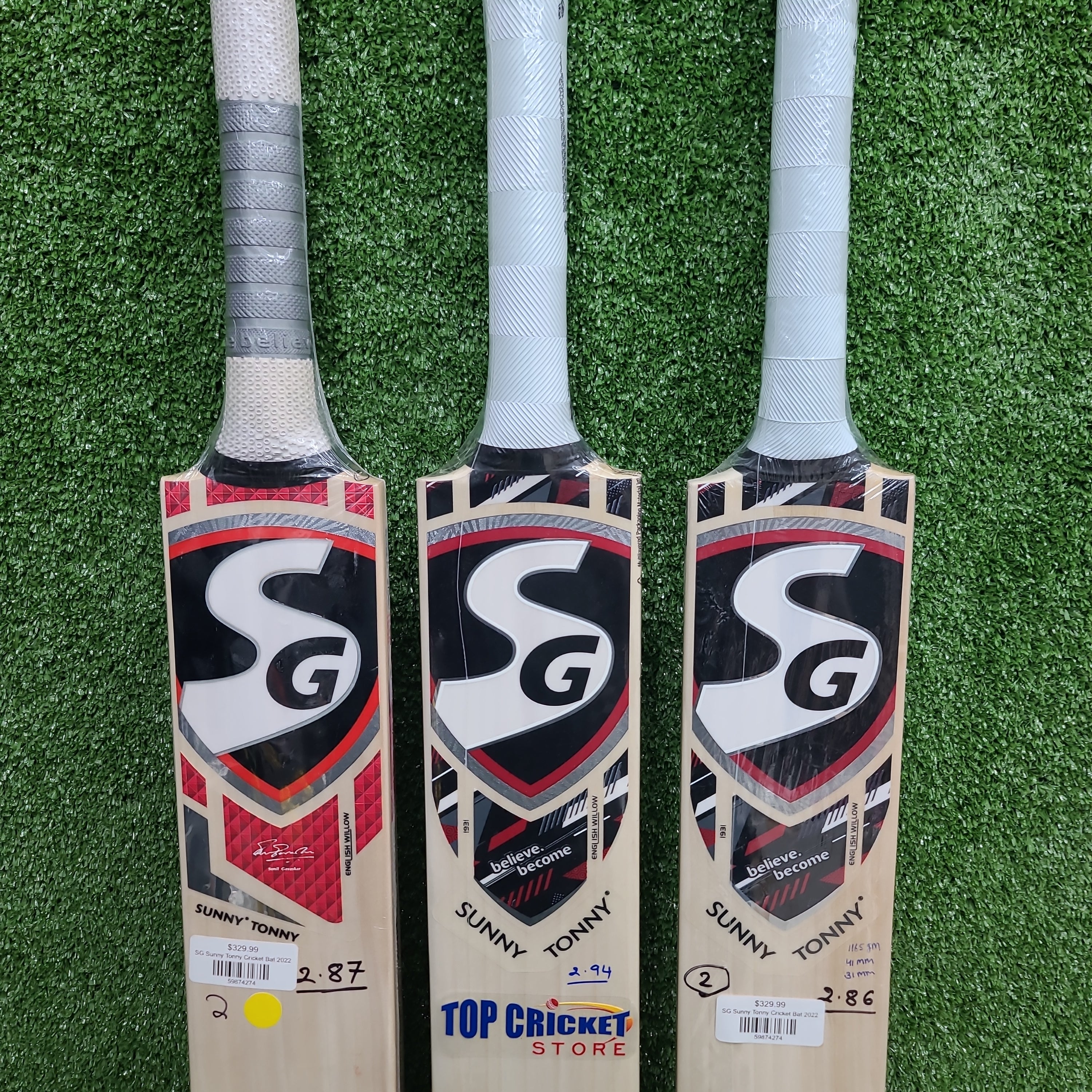 SG Sunny Tonny English Willow Cricket Bat - Premium Quality for Professional & Amateur Players - Perfect for Matches, Training & Backyard Games