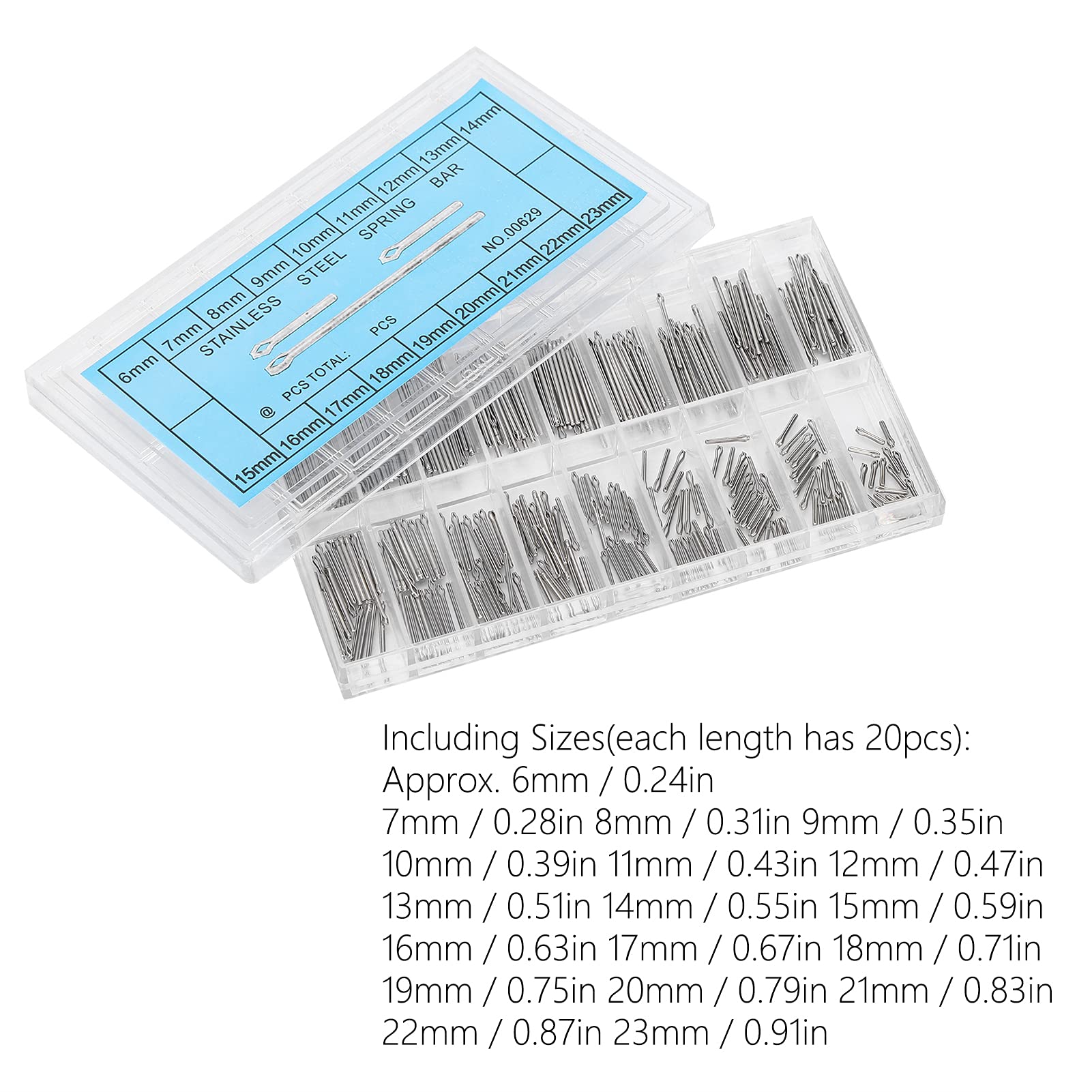 Watch Repair Kit - 360Pcs Watch Pins & Spring Bars for Watchmakers | Watch Band Replacement Tools