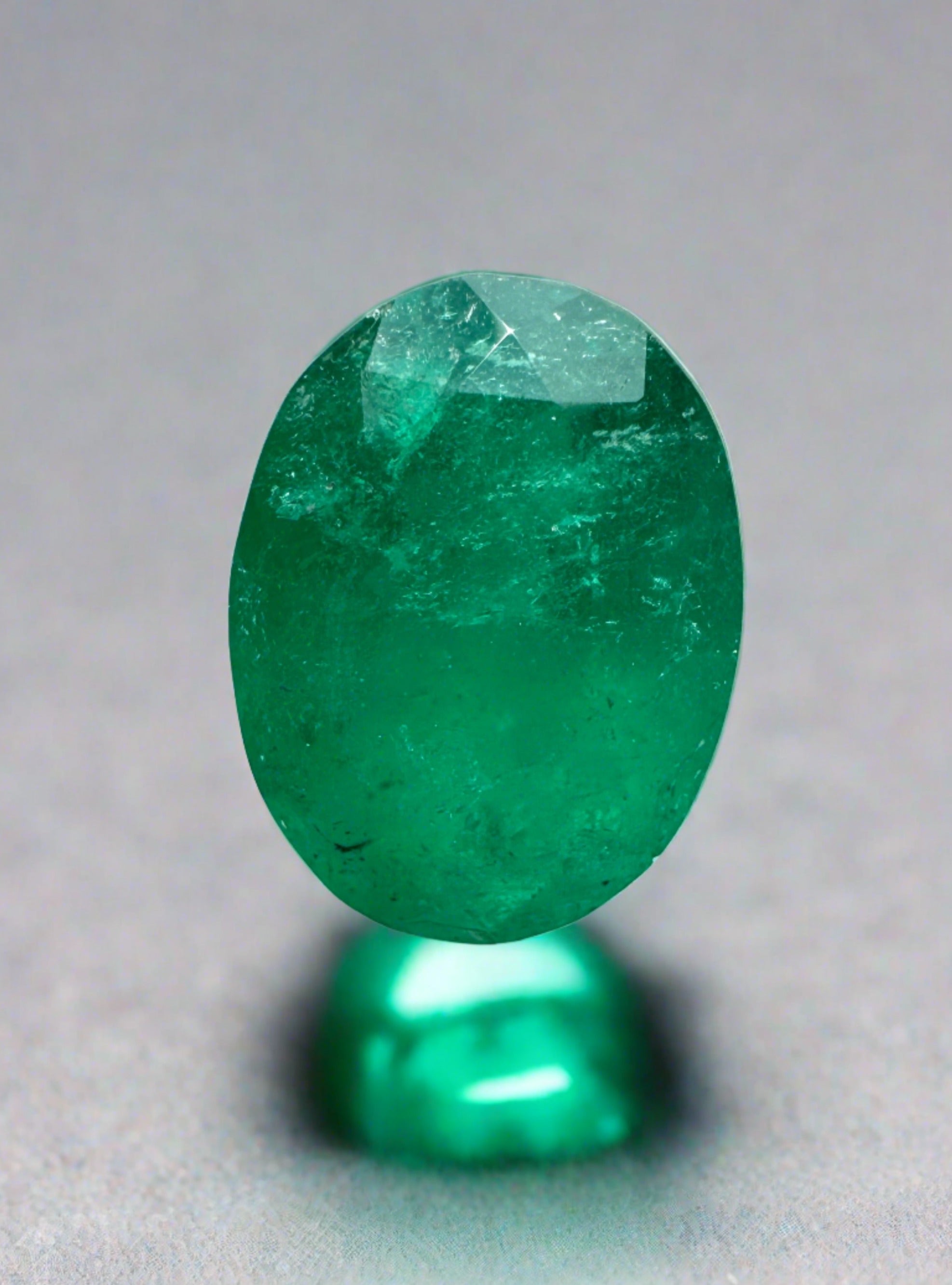 2.21 Carat Dark Forest Green Natural Loose Colombian Emerald Gemstone - Oval Cut for Jewelry Making, Engagement Rings & Luxury Gifts