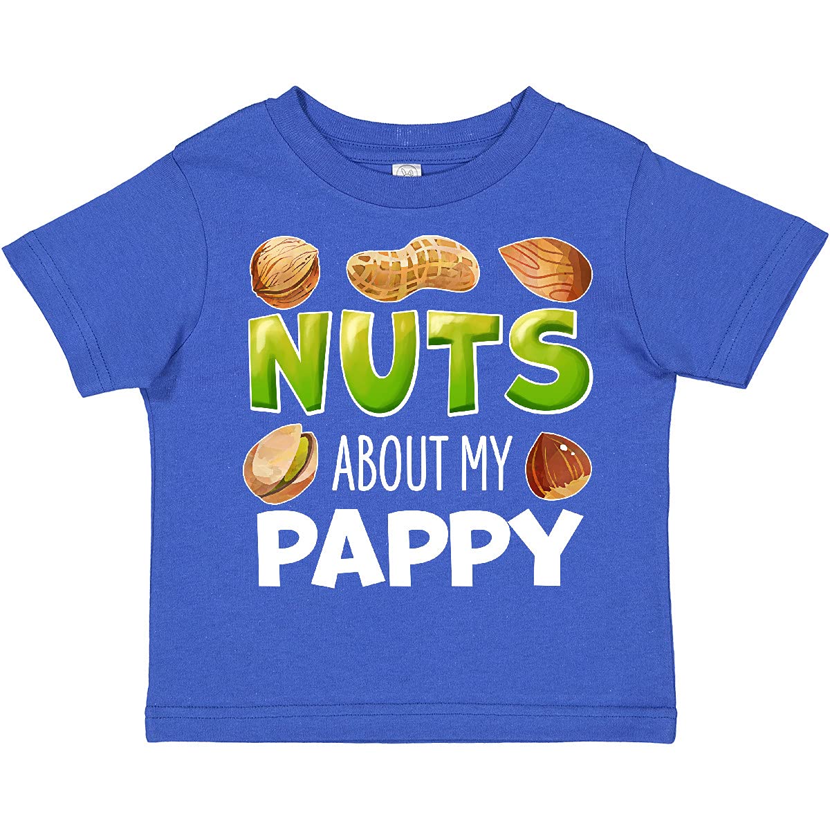 Inktastic Nuts About My Pappy Peanut Almond Pistachio Toddler T-Shirt - Cute Graphic Tee for Kids & Grandparents Day - Perfect for Family Outings, Birthday Gifts & Casual Wear