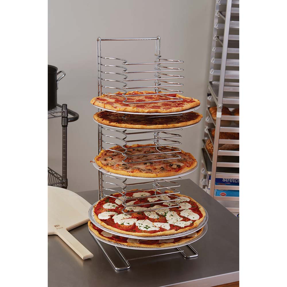 American Metalcraft 19029 15-Tier Commercial Pizza Rack - Heavy Duty Stainless Steel Shelving Unit for Restaurants, Pizzerias & Catering Businesses | Perfect for Kitchen Storage, Display & Organization