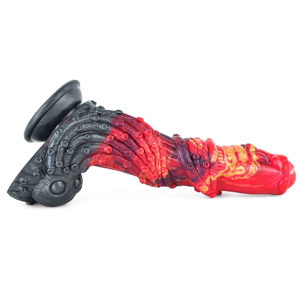 BeHorny Liquid Silicone Alien/Fido Dildo with Suction Cup - Premium Sex Toy for Adults | Perfect for Solo Play, Couples & BDSM Scenes