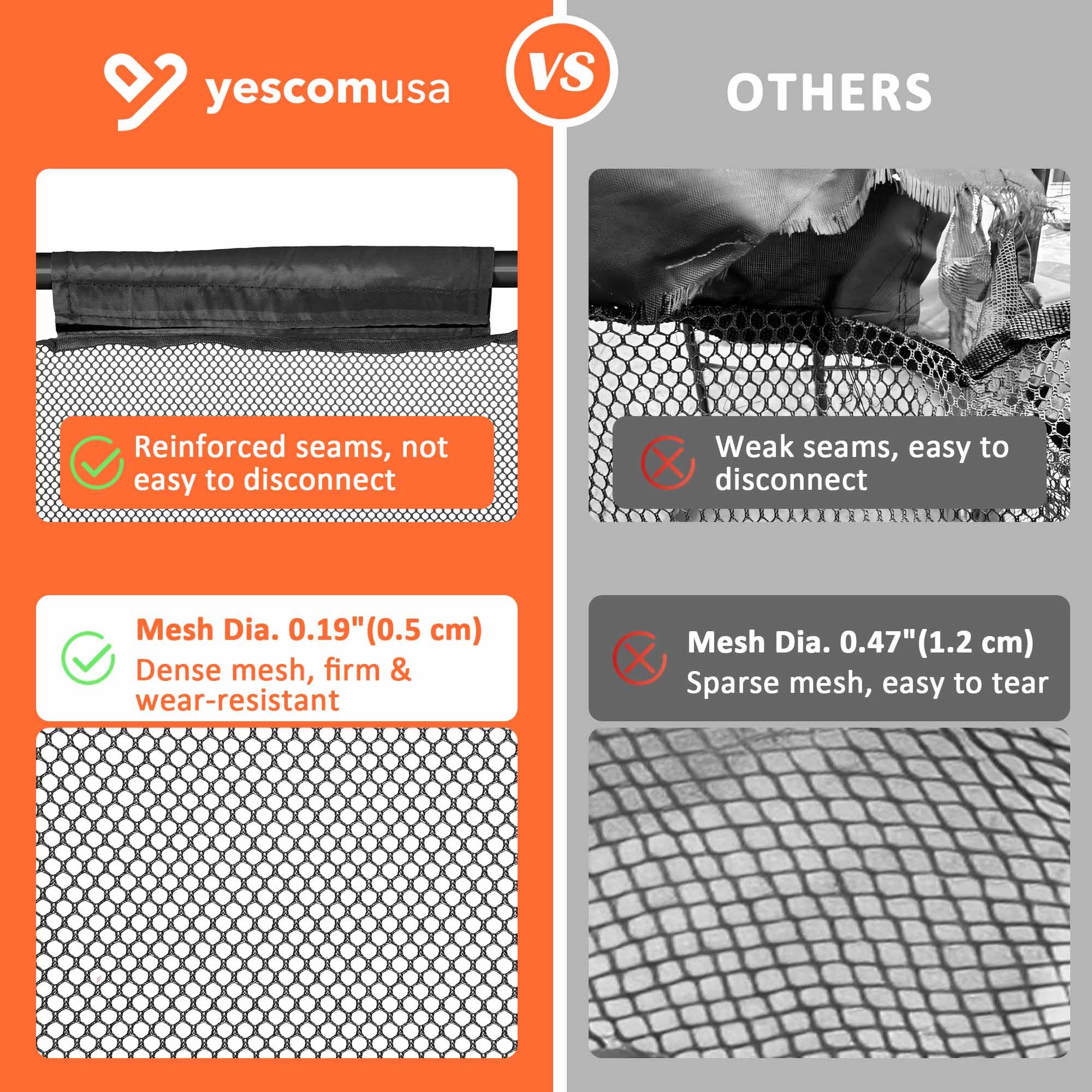 Yescom Heavy-Duty 10-Wheel Rolling Mesh Pool Storage Bin - XXL Double Decker with Noodle Holder, Pool Float Organizer - Upgraded Sturdy Connectors, 49