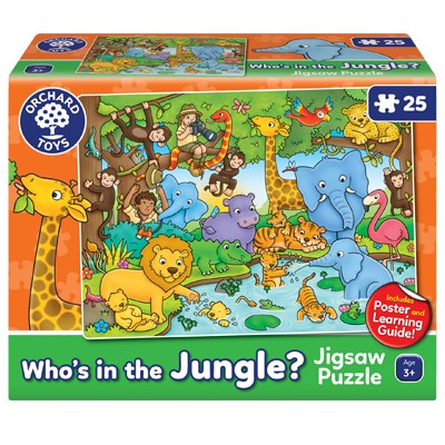 Who's in The Jungle? 25-Piece Animal Puzzle for Kids – Fun Learning Toy for Preschoolers & Toddlers | Perfect for Birthday Gifts & Classroom Activities