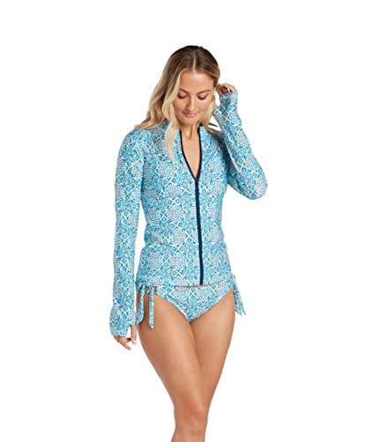 Helen Jon Women's Resort Essentials Beach Break Surf Shirt - UPF 50+ Sun Protection, Quick-Dry Swim Cover Up for Beach, Pool & Vacation Wear