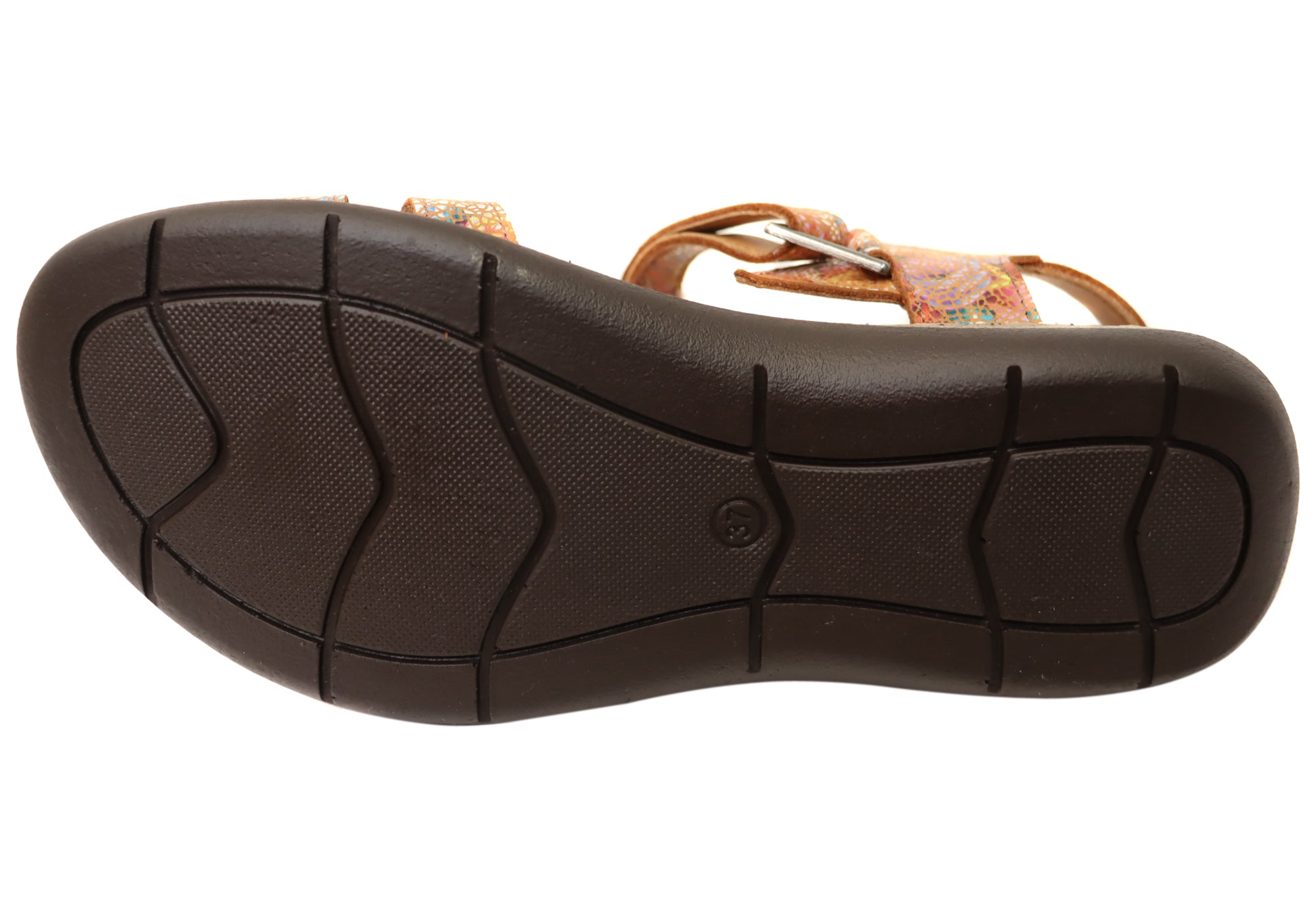 Orizonte Floral Women's Comfortable European Leather Sandals - Stylish Summer Casual Sandals for Beach, Vacation & Everyday Wear