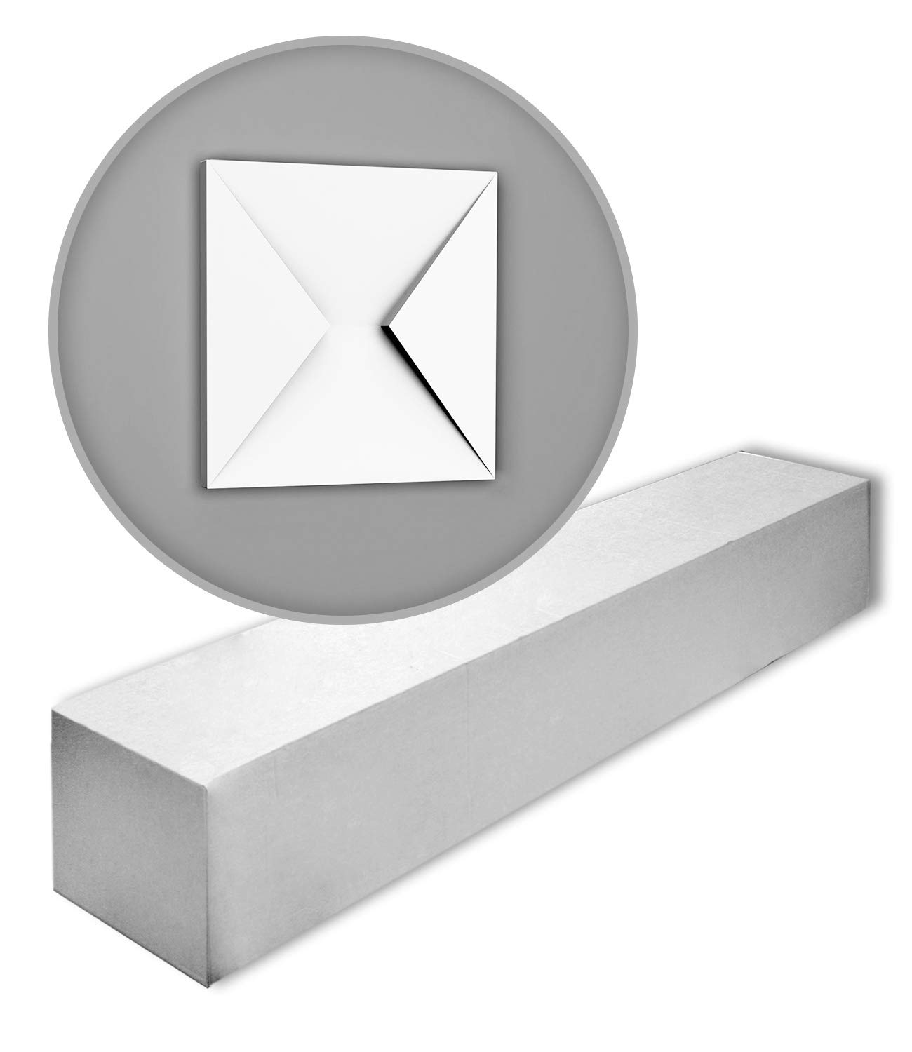 Modern 3D Wall Panel - Orac Decor W106 Envelope (5-Piece Set, 0.55m²) for Home & Office Decor