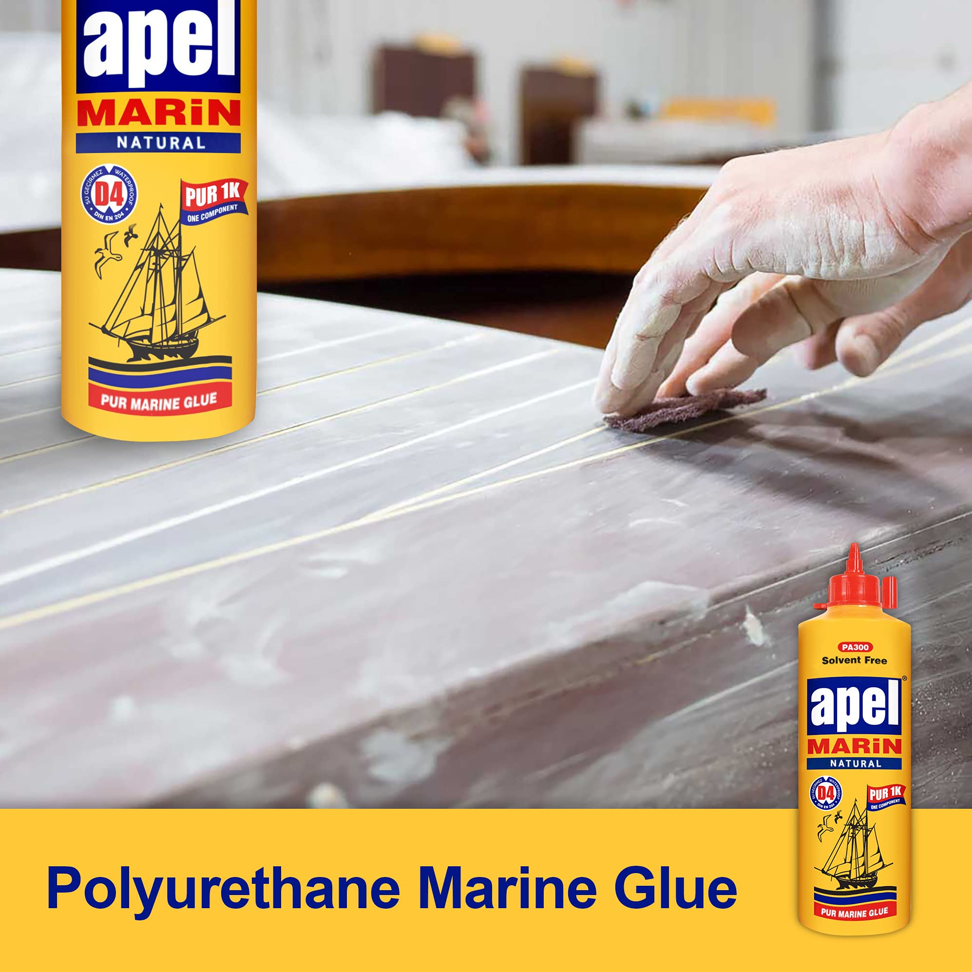 Waterproof Polyurethane Glue 20.3 fl oz - Marine Grade PU Adhesive for Boats, RVs & Outdoor Use - Above/Below Waterline Bonding - Ideal for Boat Repairs, RV Sealing & Waterproof Projects (1 Pack)