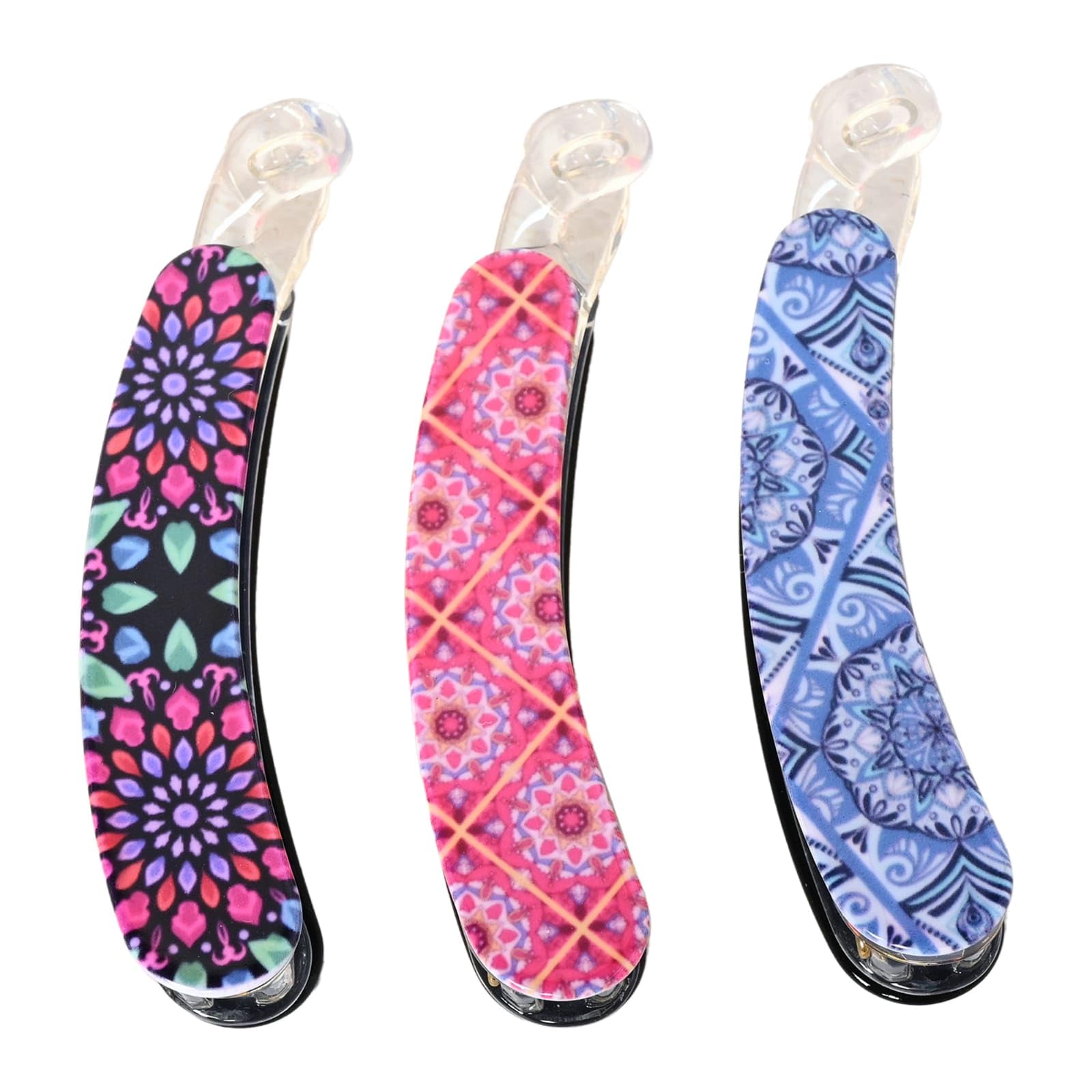INHEAVEN 3-Piece Banana Hair Clips Set - Non-Slip Acrylic Hair Clamps for Women, Trendy Hair Accessories for Ponytails, Braids & Updos (2 Pack)