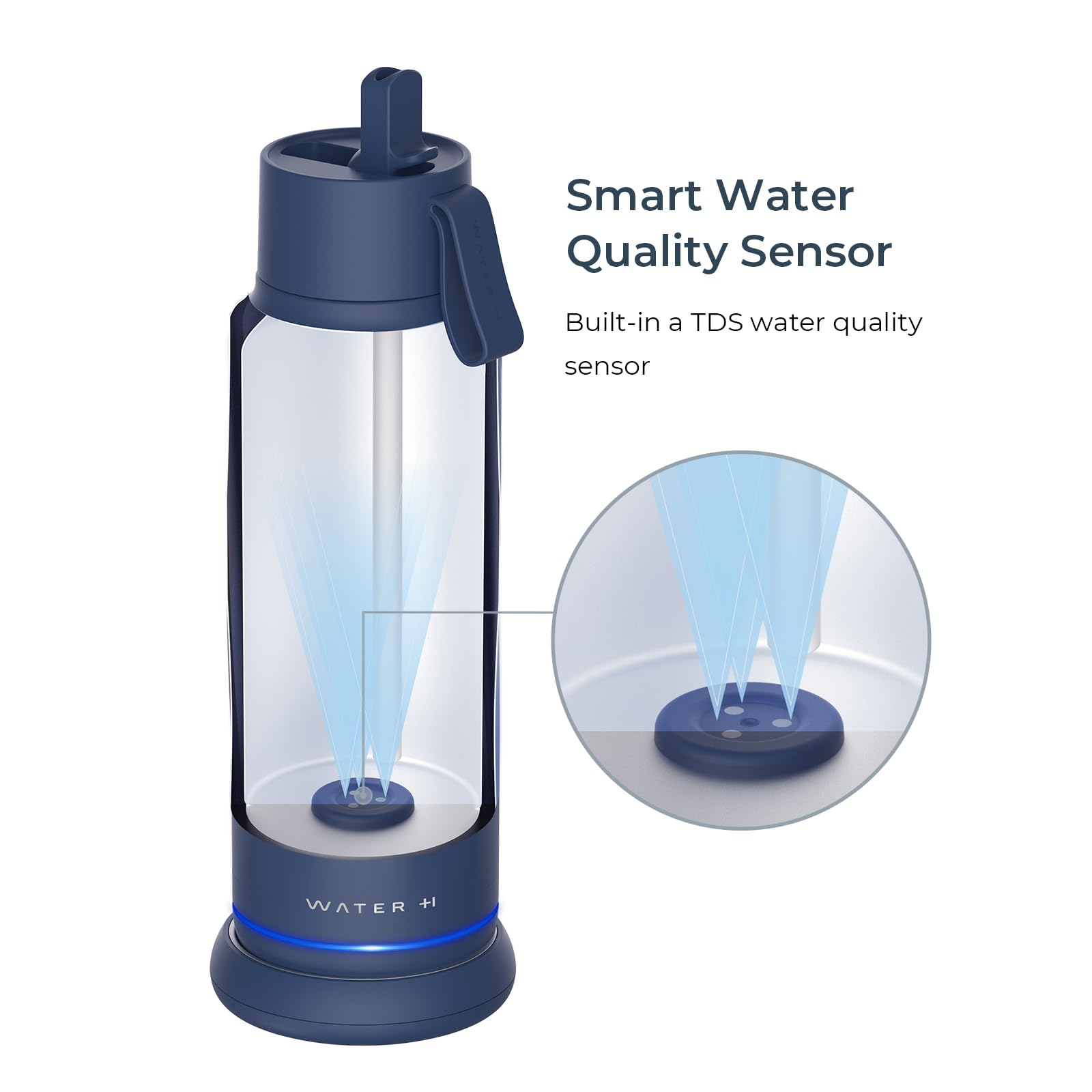 Vita Smart Water Bottle with Hydration Reminder - BPA-Free Vacuum Insulated Water Bottle with Filter & Straw - Bluetooth Water Intake Tracker - Perfect Gift for Fitness & Office (18oz)