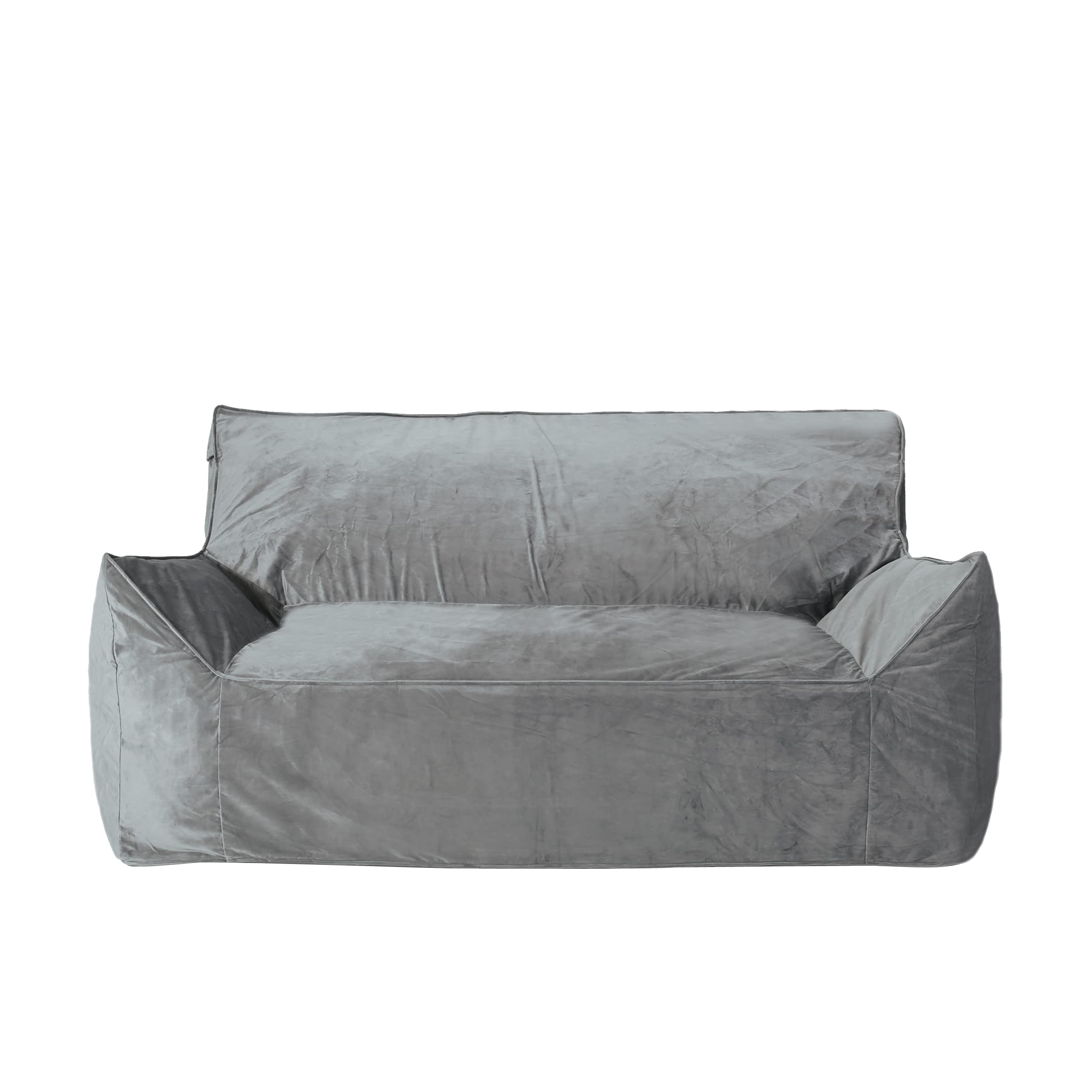 Christopher Knight Home Velie Bean Bag - Soft & Comfortable Gray Bean Bag Chair for Kids & Adults - Perfect for Living Room, Bedroom, Dorm & Game Room Relaxation