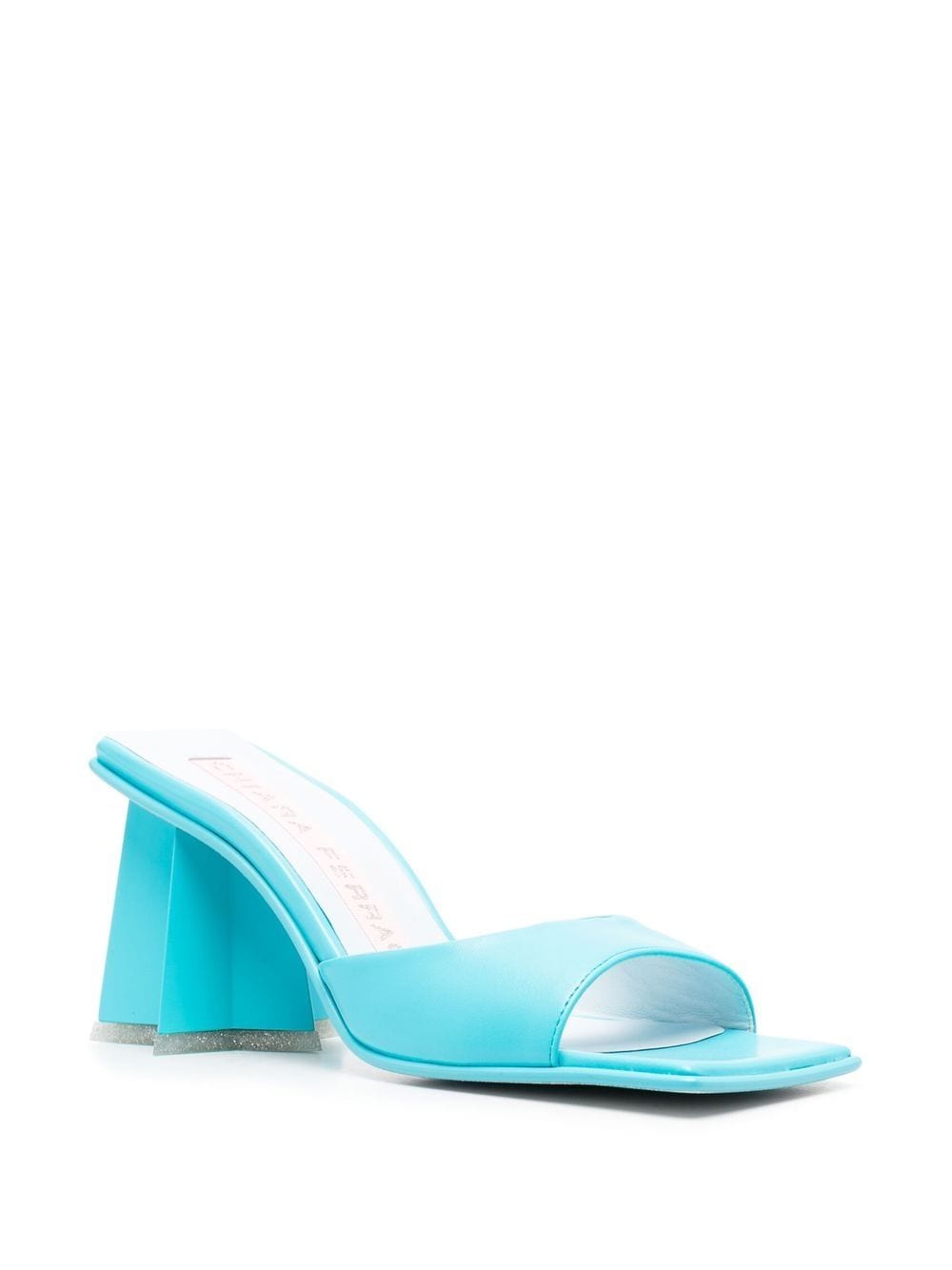 Chiara Ferragni Women's Clear Blue Sandals - Fashionable Summer Slide Sandals for Beach, Pool, and Casual Outings
