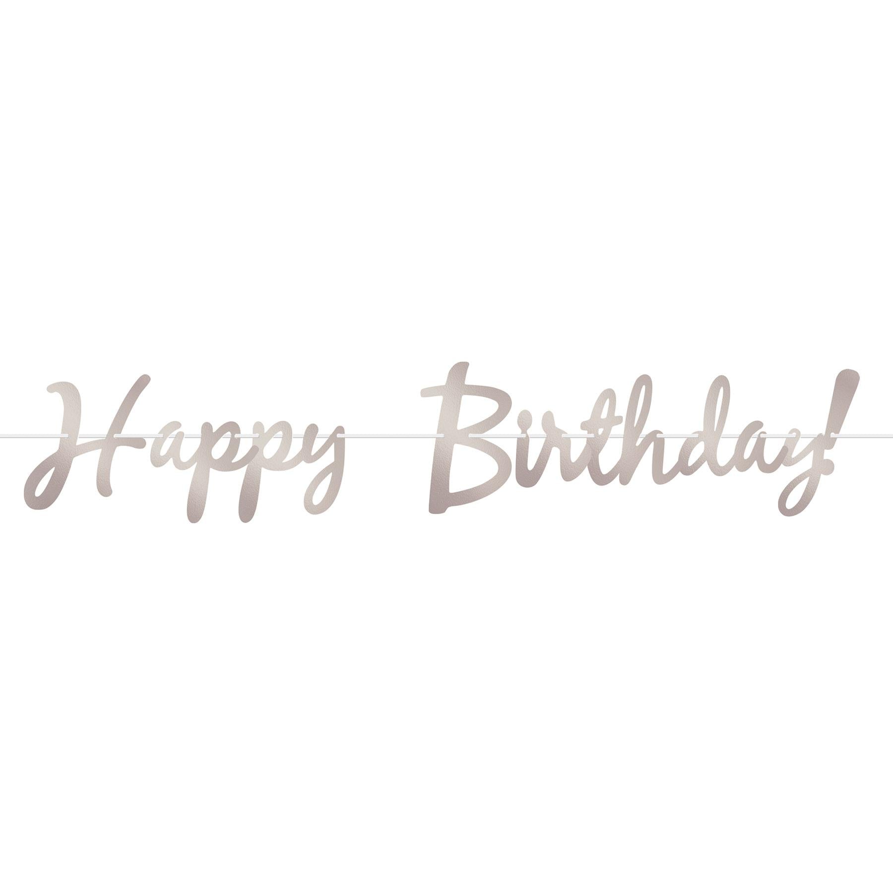 12 Pack Beistle Foil Happy Birthday Party Streamers - Silver Decoration for Birthday Parties, Baby Showers & Celebrations
