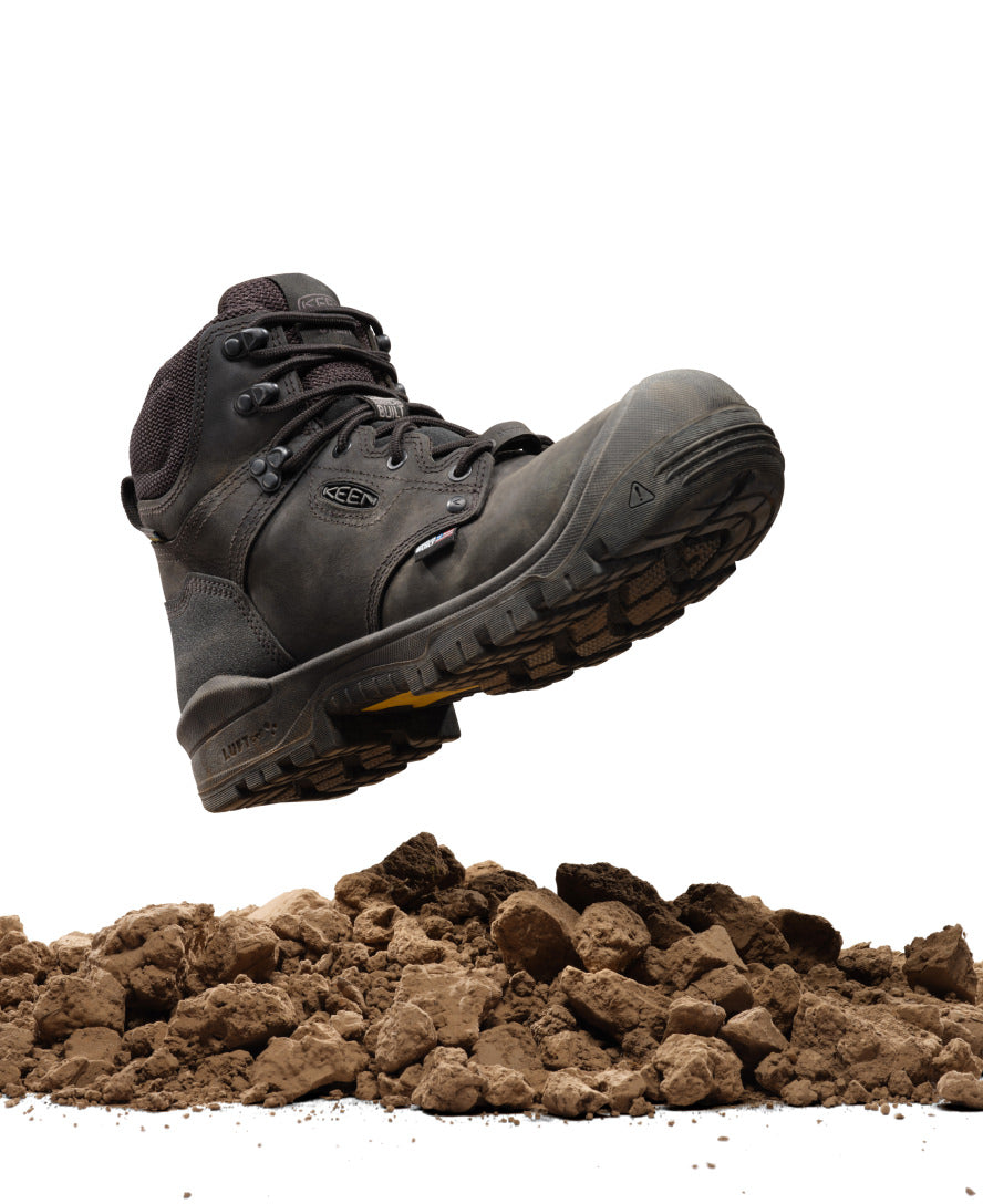 Men's Independence 6 Waterproof Work Boots - Soft Toe Safety Shoes for Construction & Outdoor Work | Black/Black | Durable & Comfortable for Hiking, Hunting & Heavy Duty Jobs