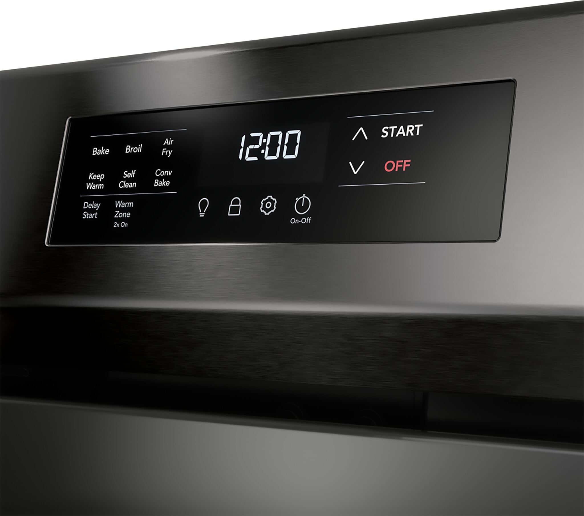 Frigidaire 30-Inch Black Stainless Steel Electric Range with Air Fryer - 5.3 Cu. Ft. Freestanding Oven, Convection Bake, Self-Cleaning - Perfect for Modern Kitchens & Family Cooking (Model FCRE308CAD)