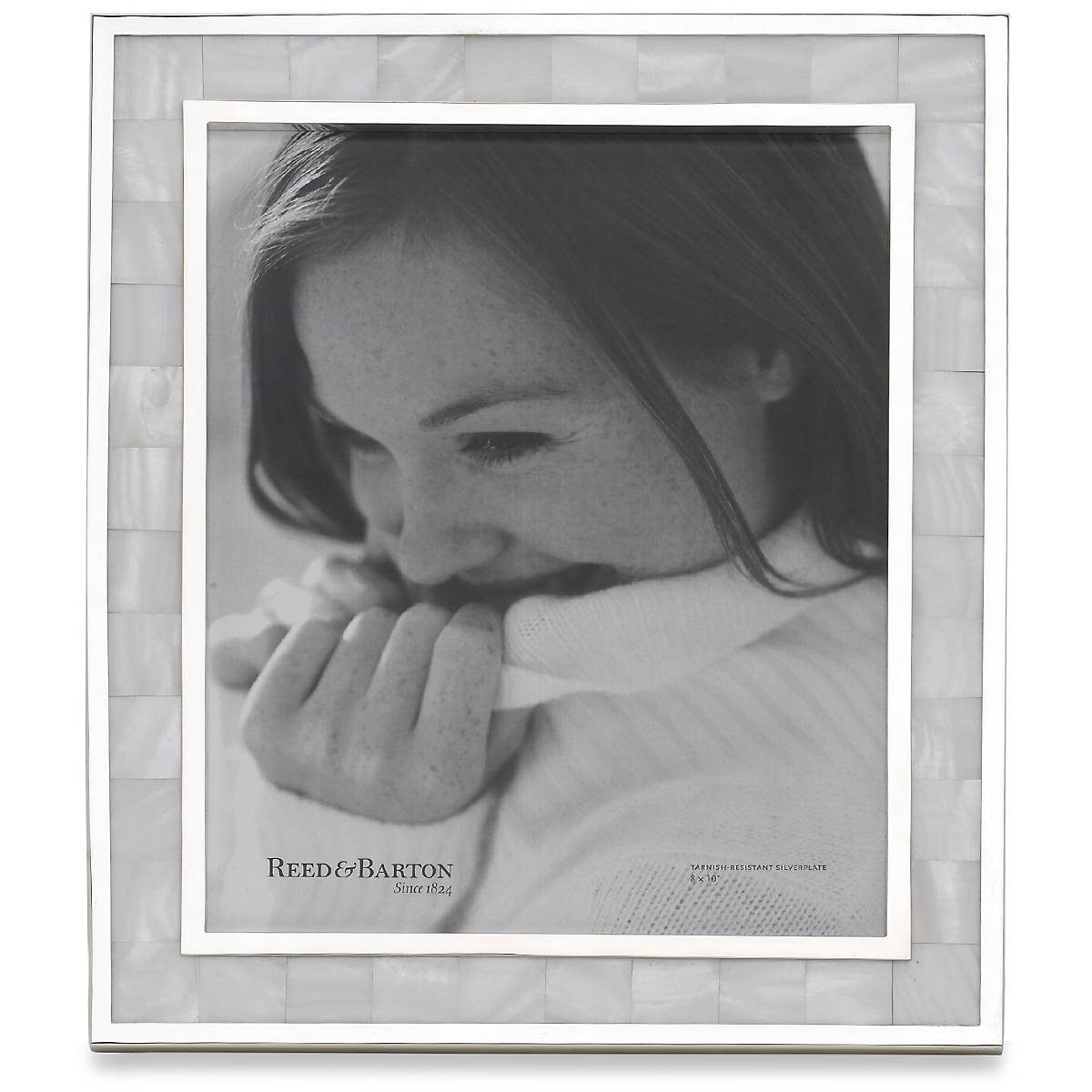 Elegant Mother of Pearl 8x10 Photo Frame - Handcrafted Home Decor for Wall Display, Wedding Gifts & Family Memories