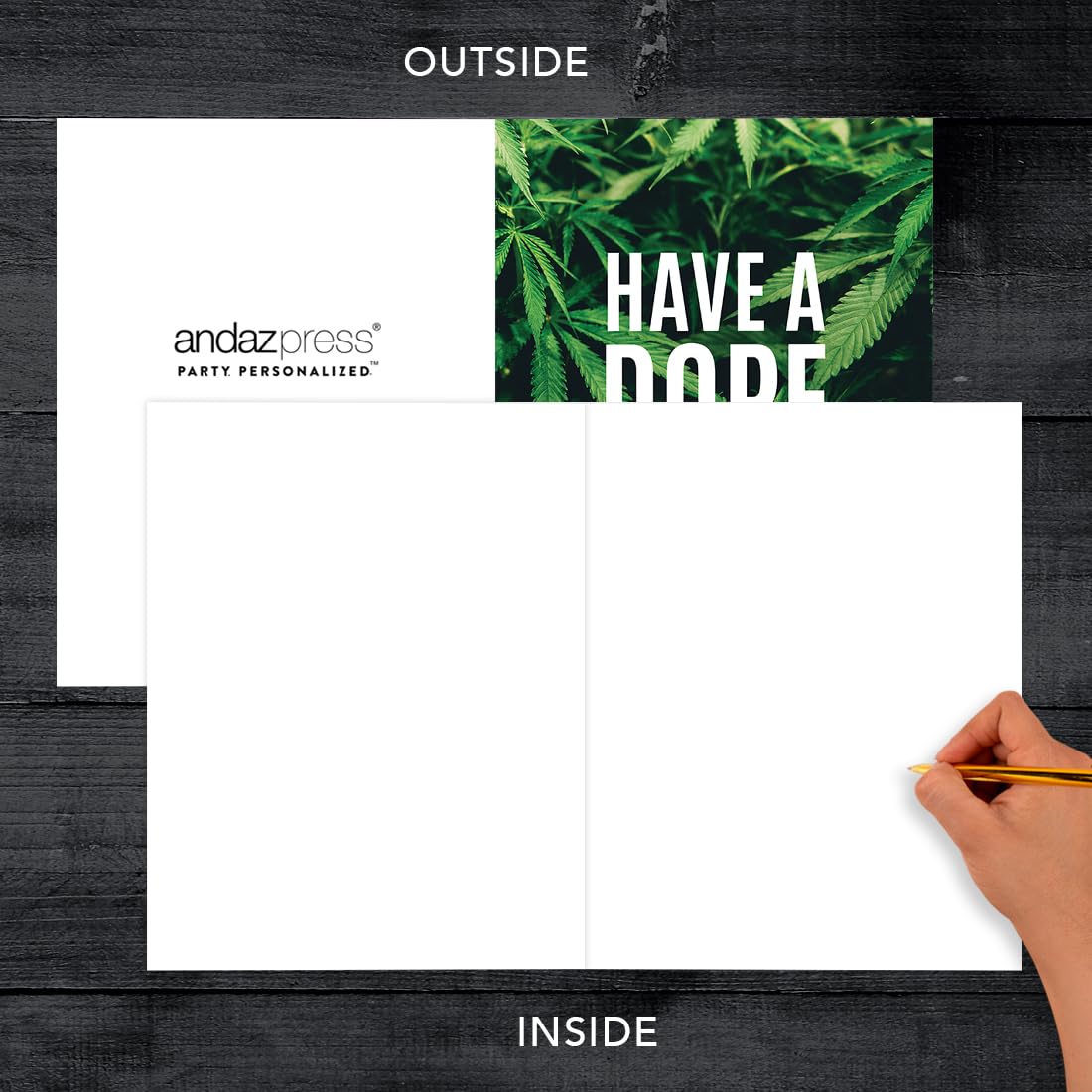 Funny Jumbo Birthday Card with Envelope - 8.5x11 Inch Oversized Greeting Card for Hilarious Celebrations | Perfect for Friends, Family & Coworkers | Andaz Press Dope Birthday Card for Parties & Special Occasions