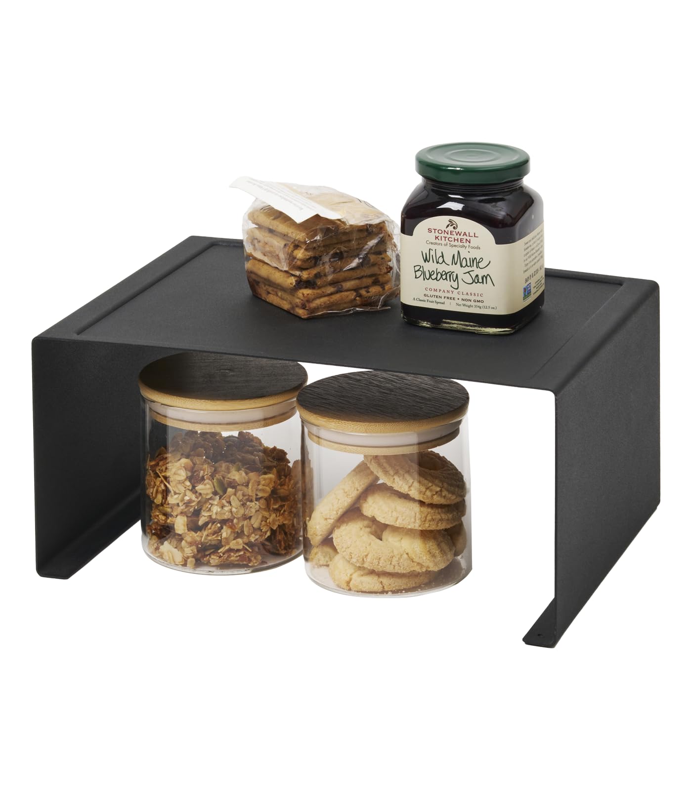 Yamazaki Home Tower Stackable Kitchen Rack - Space Saving Countertop Organizer Shelf for Spices, Utensils & Cookbooks | Perfect for Small Kitchens & Pantry Organization