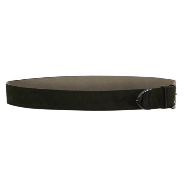 INC International Concepts Women's Clean Double-Buckle Belt - Olive/Silver | Adjustable Waist Strap for Jeans, Dresses & Business Casual Outfits
