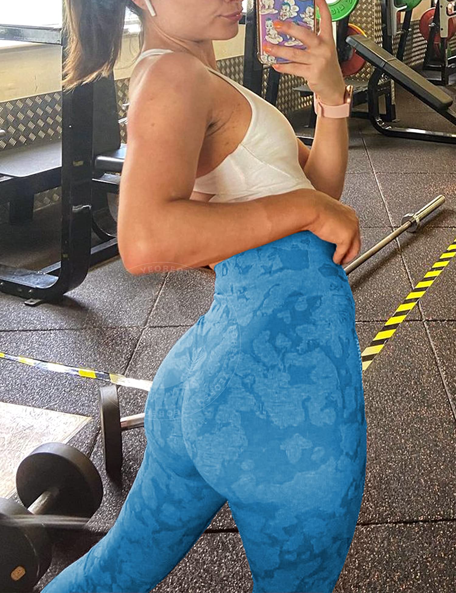 YEOREO High Waist Workout Leggings for Women - V Waist Scrunch Butt Lifting Seamless Yoga Pants | Gym, Running, Yoga & Lounge Wear
