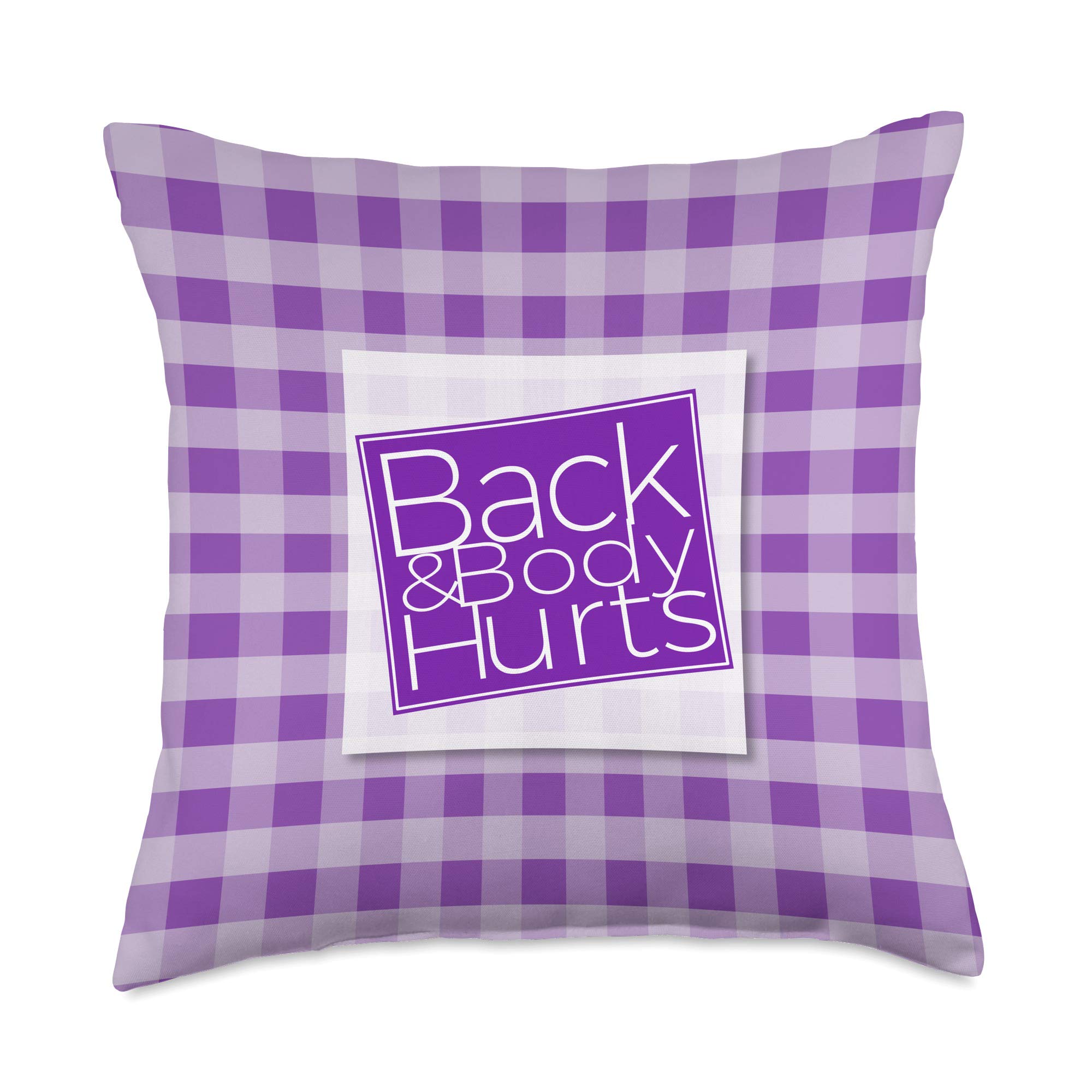 Purple Orthopedic Throw Pillow for Back & Body Pain Relief - Perfect for Sofa, Bed, Couch & Love Seat Comfort