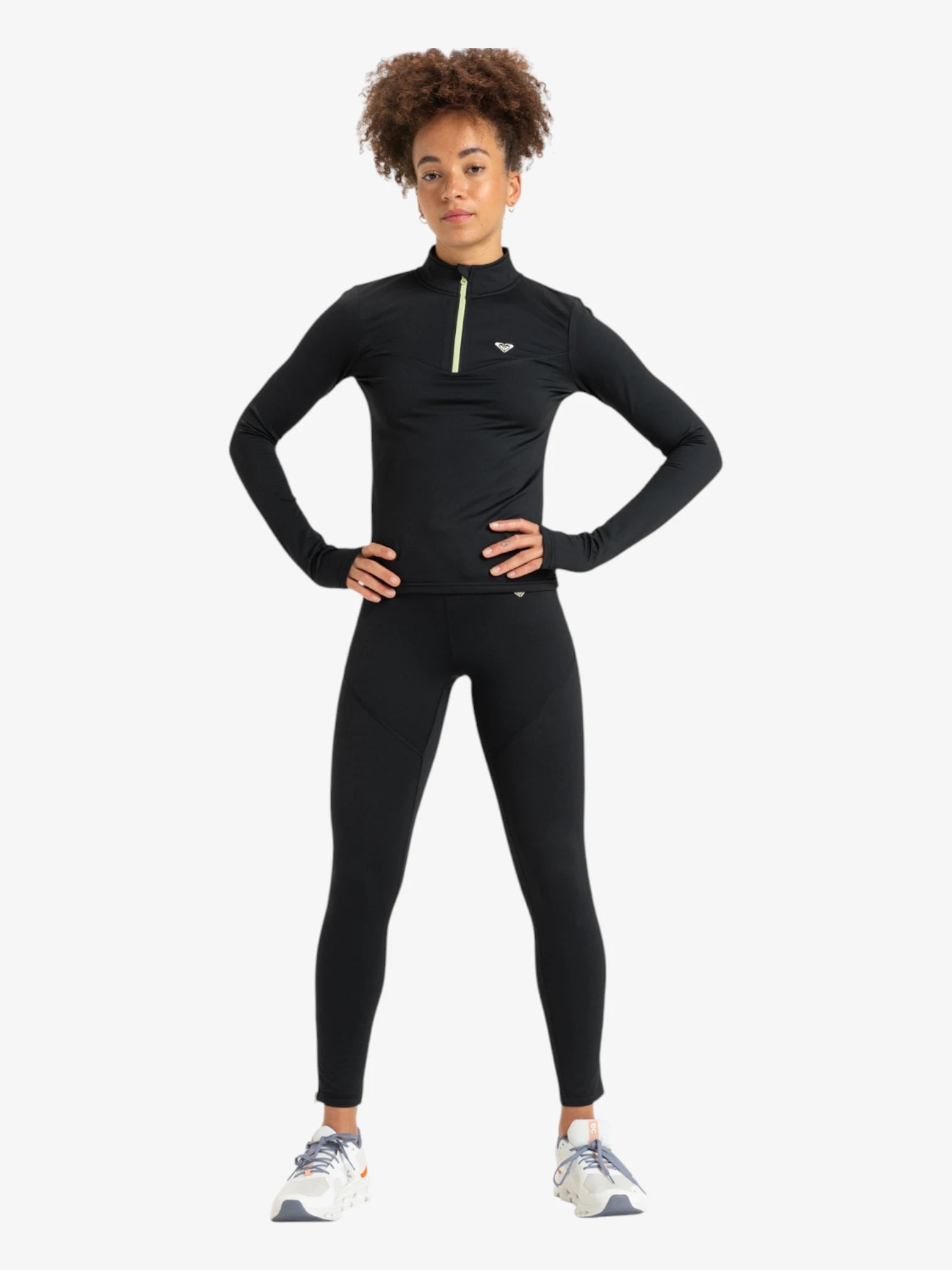 ROXY Women's Waves of Warmth Zip-Up Hoodie - Black | Cozy Fleece Jacket for Outdoor Activities, Casual Wear & Travel